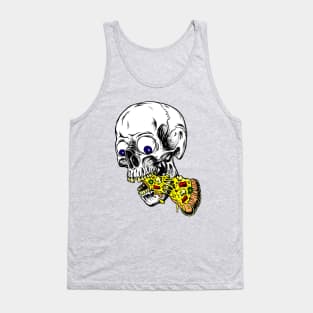 skeleton eating pizza Tank Top